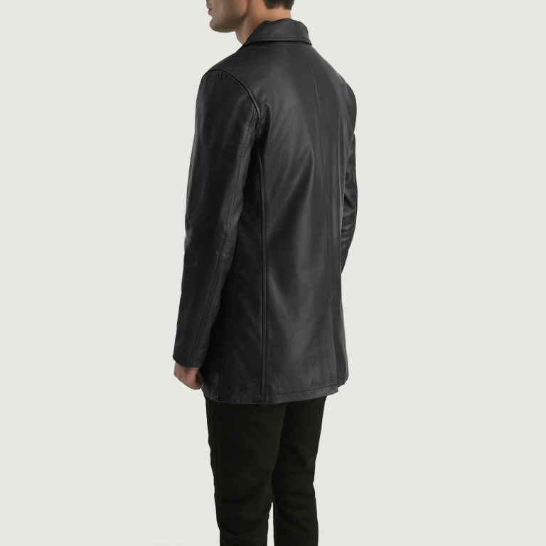 Mens Urban Slate Black Leather Coat Tilted Back-8-1700223197096